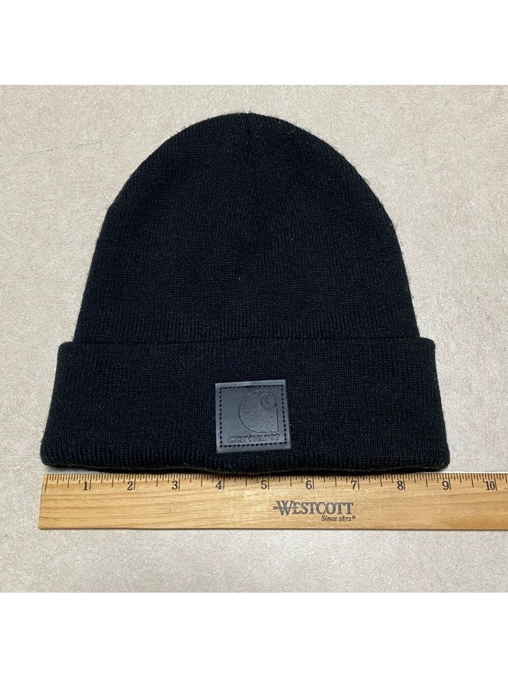Carhartt Beanie Unisex OS Black Tonal Patch Knit Beanie